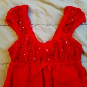 Ambrielle Red Sparkly Chemise